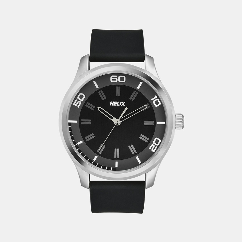 Men's Black Analog Silicone Watch TW043HG21