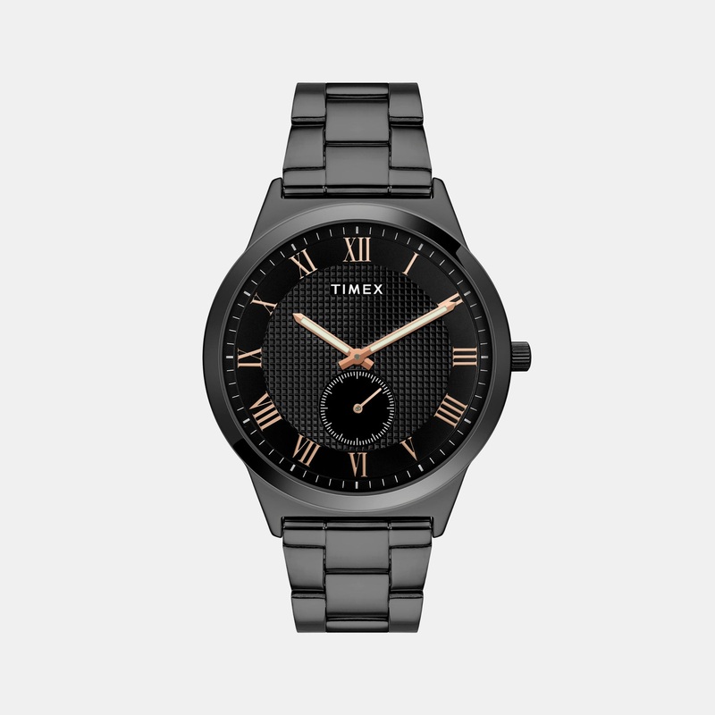 Men's Black Analog Stainless Steel Watch TWTG10009
