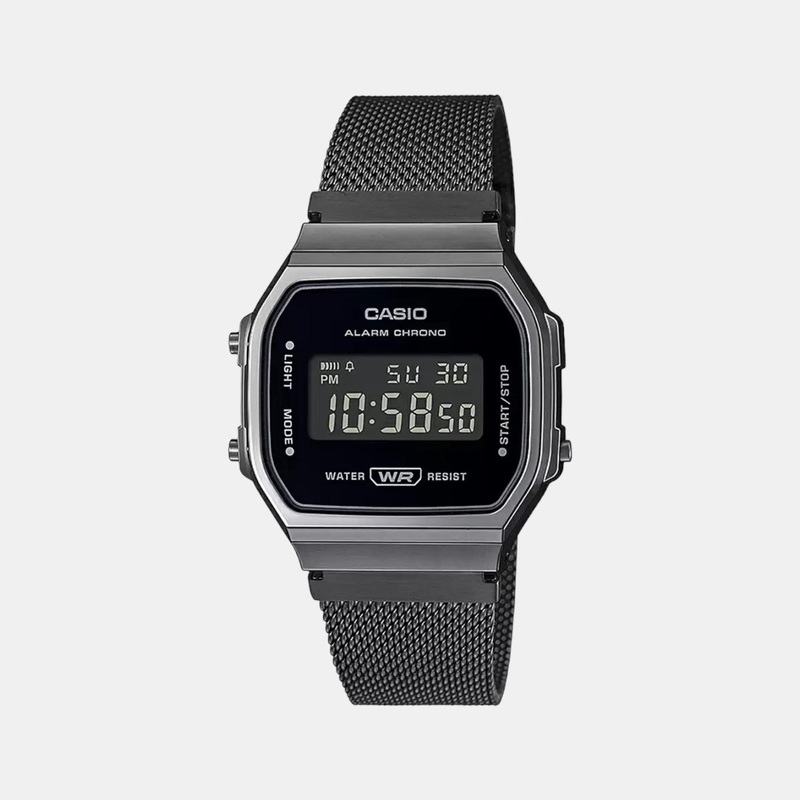 Vintage Unisex Digital Stainless Steel Watch D259 - A168WEMB-1BDF