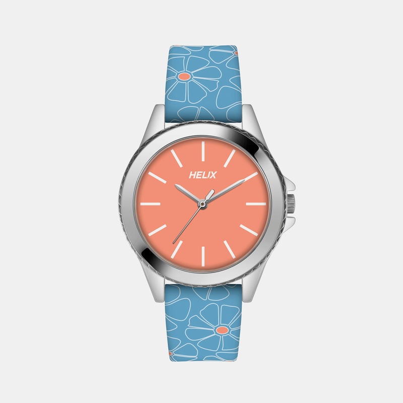 Women Orange Dial Analog Leather Watch TW035HL11