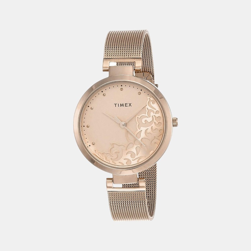 Women's Rose Gold Analog Stainless Steel Watch TW000X219