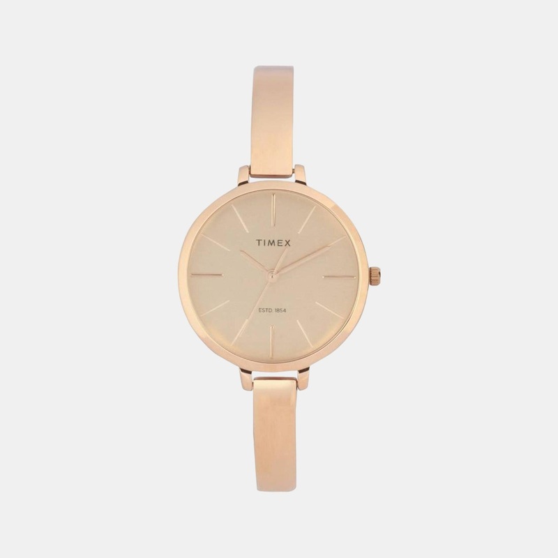 Women's Rose Gold Analog Stainless Steel Watch TWEL12803