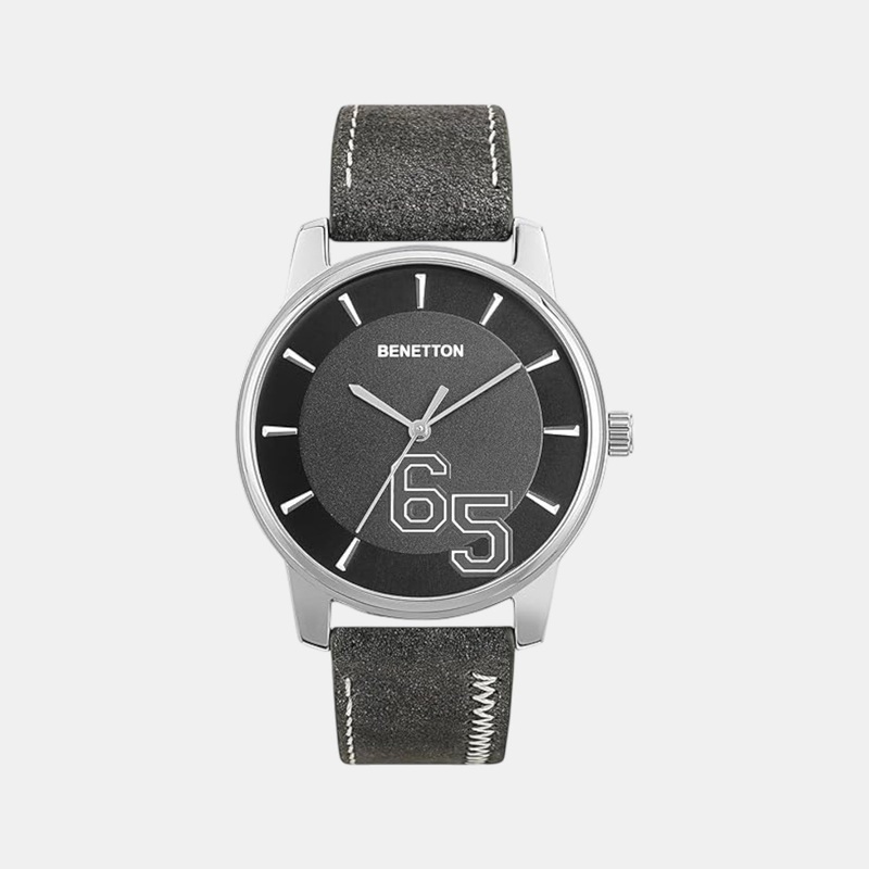 Men Quartz Black Dial Analog Leather Watch UWUCG2000