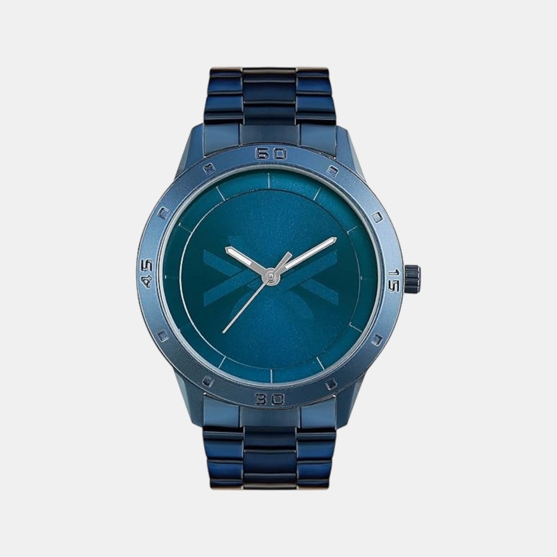 Men Quartz Blue Dial Analog Stainless Steel Watch UWUCG1605