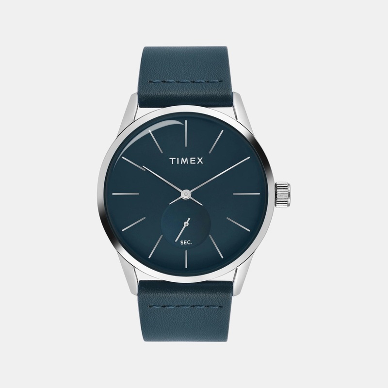 Men Quartz Sea Green Dial Analog Leather Watch TWEG25503