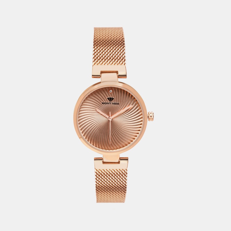 Women Rose Analog Stainless Steel Watch 9005T-B3307