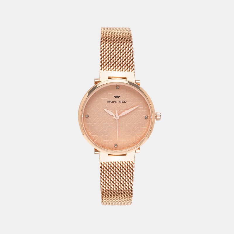 Women Rose Analog Stainless Steel Watch 9006T-B3307