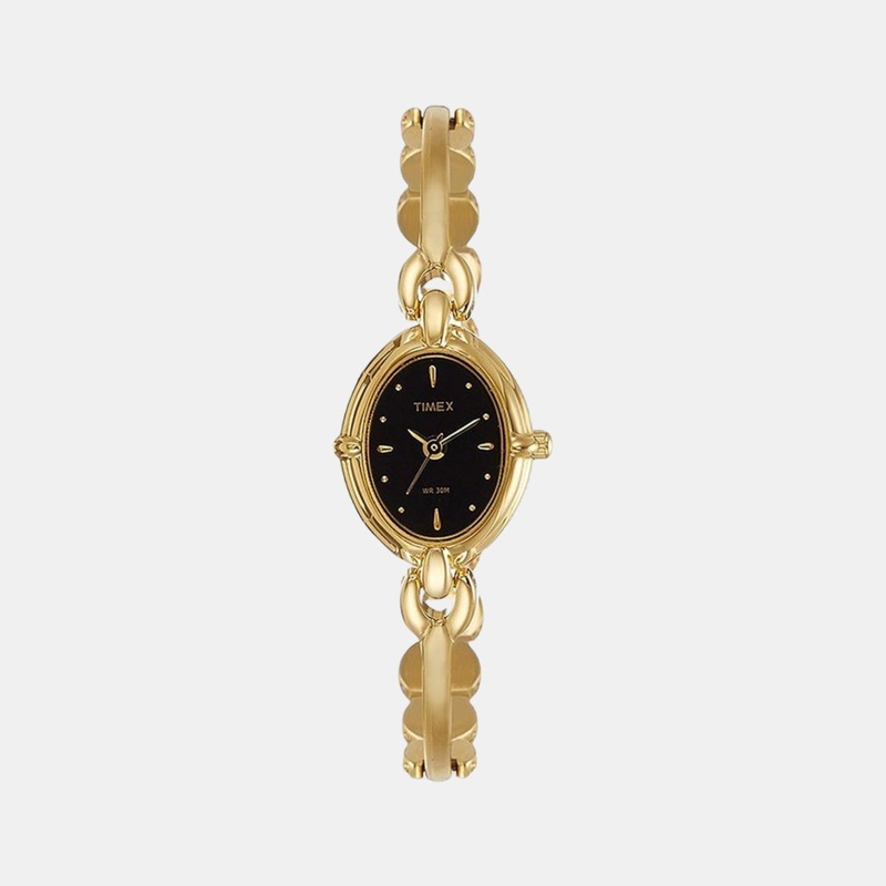 Women's Black Analog Stainless Steel Watch LK05