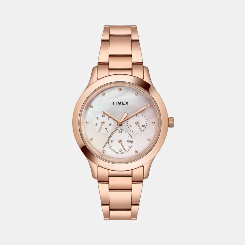 Women's Mother Of Pearl Round Chronograph Stainless Steel Watch TW000Q817-EX