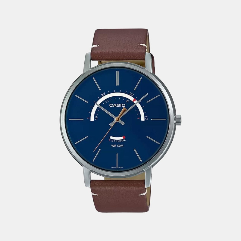 Enticer Men's Analog Leather Watch A1878 - MTP-B105L-2AVDF