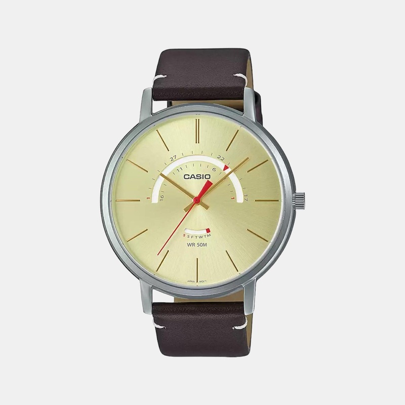Enticer Men's Analog Leather Watch A1879 - MTP-B105L-9AVDF