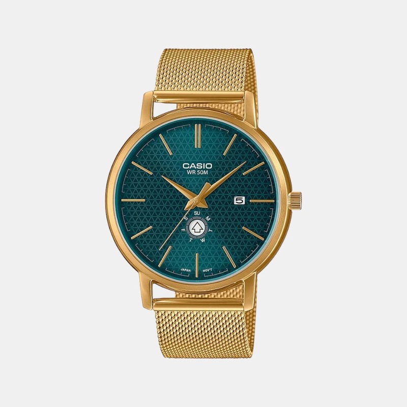 Enticer Men's Analog Stainless Steel Watch A2056 - MTP-B125MG-3AVDF
