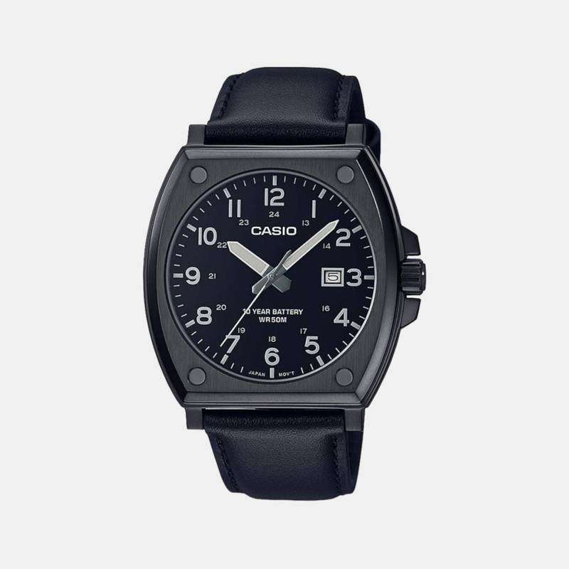 Men's Analog Leather Watch A2120 - MTP-E715L-1AVDF