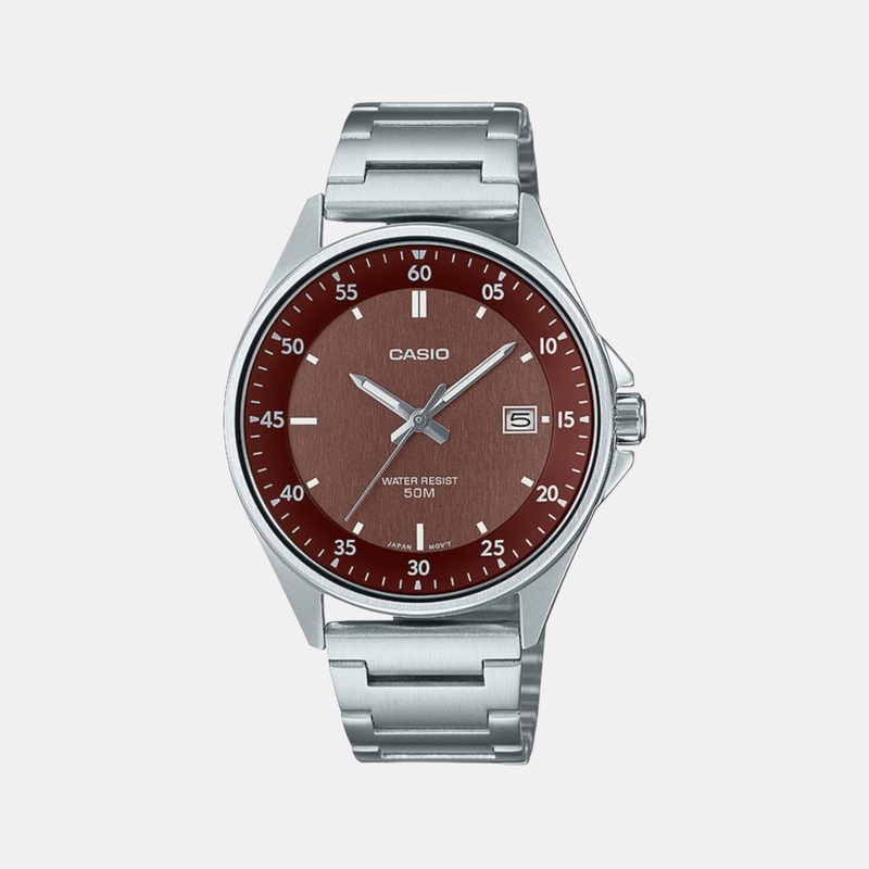 Men's Analog Stainless Steel Watch A2102 - MTP-E705D-5EVDF