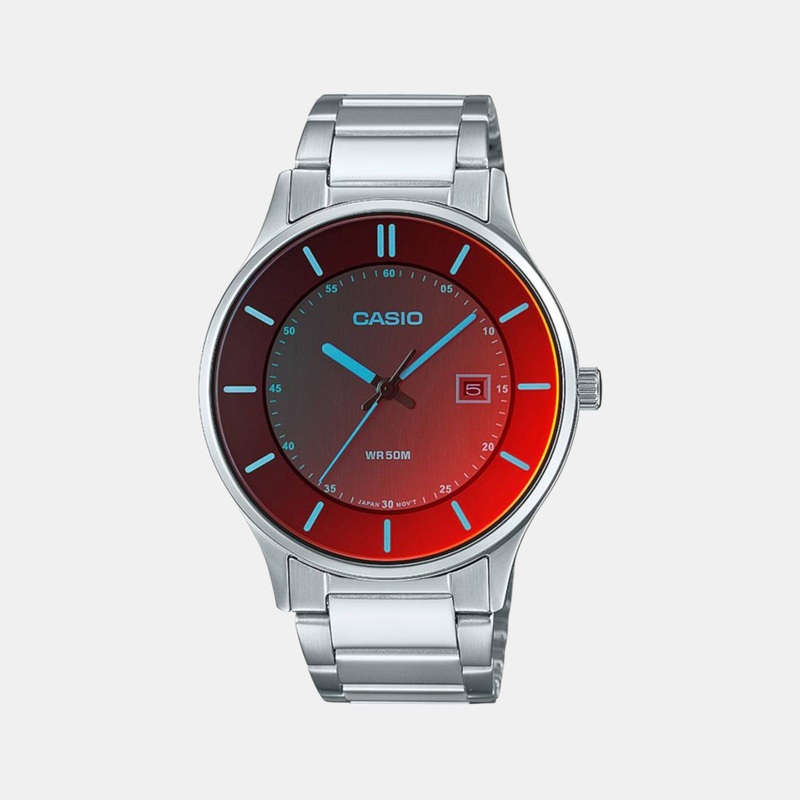 Men's Analog Stainless Steel Watch A2109 - MTP-E605D-1EVDF