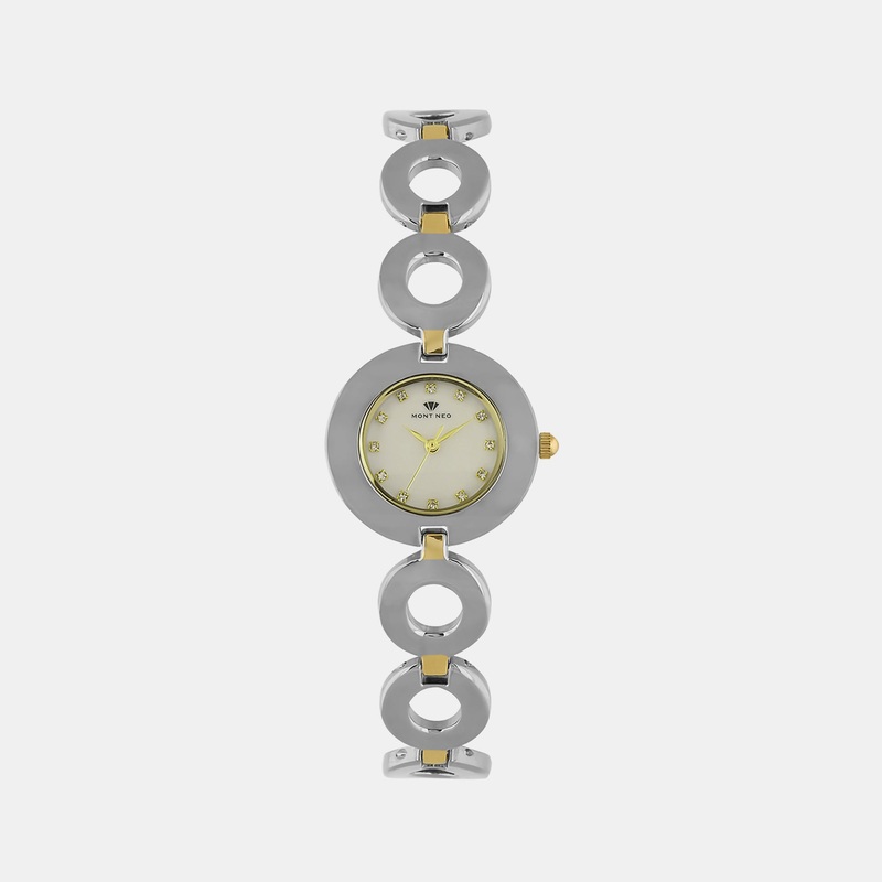Women Grey Analog Stainless Steel Watch 2015T-M1101