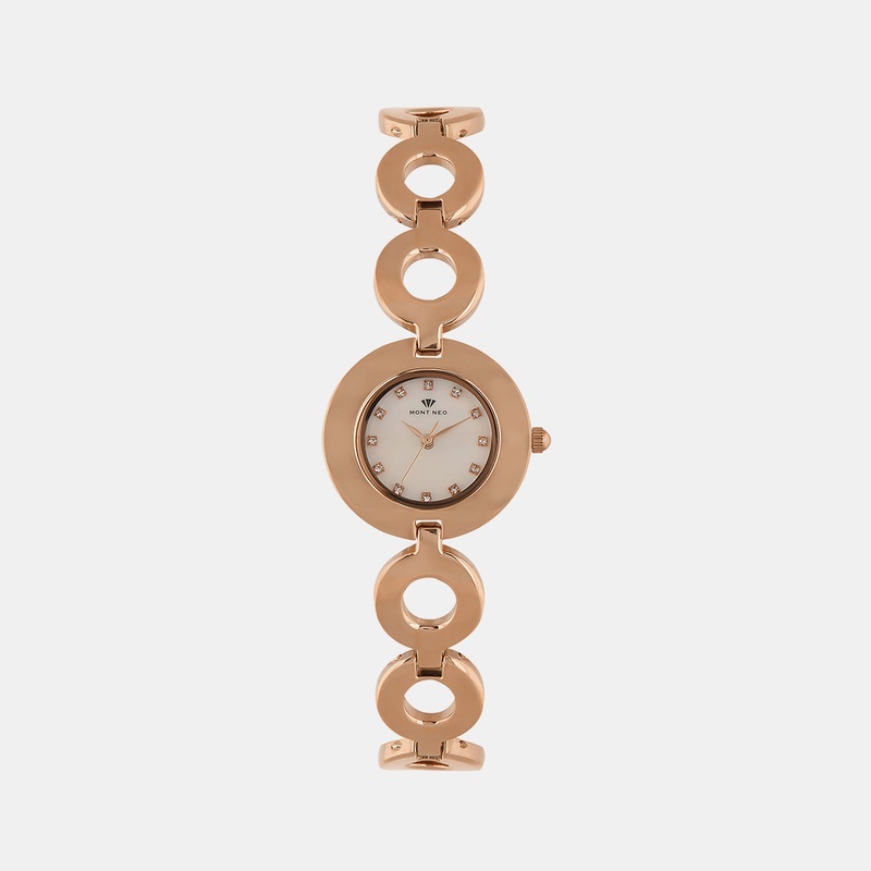 Women Grey Analog Stainless Steel Watch 2015T-M3301