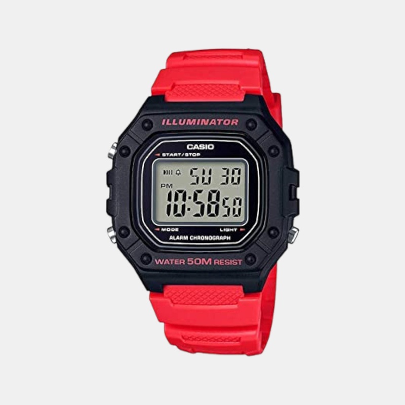 Youth Unisex Red Digital Resin Watch I111 - W-218H-4BVDF