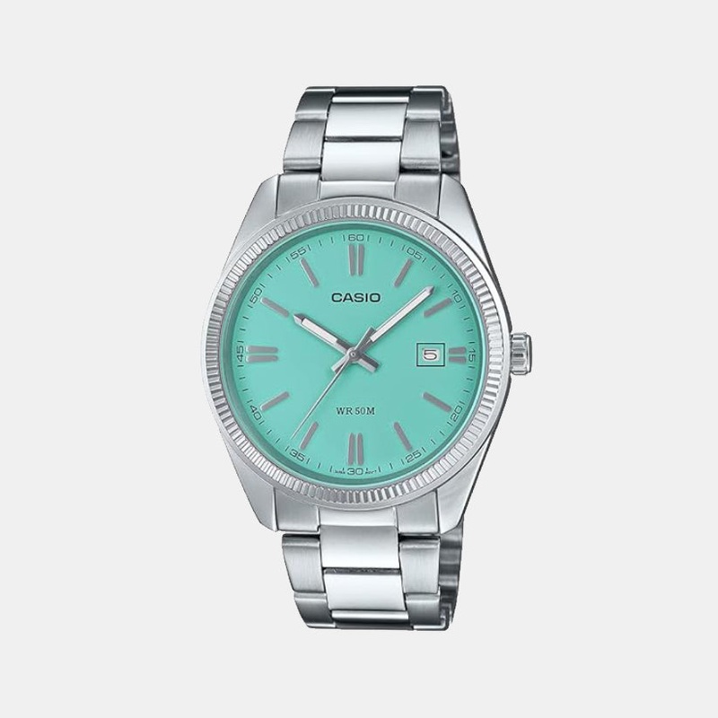 Enticer Men Quartz Blue Dial Analog Stainless Steel Watch MTP-1302D-2A2VCF - A2371