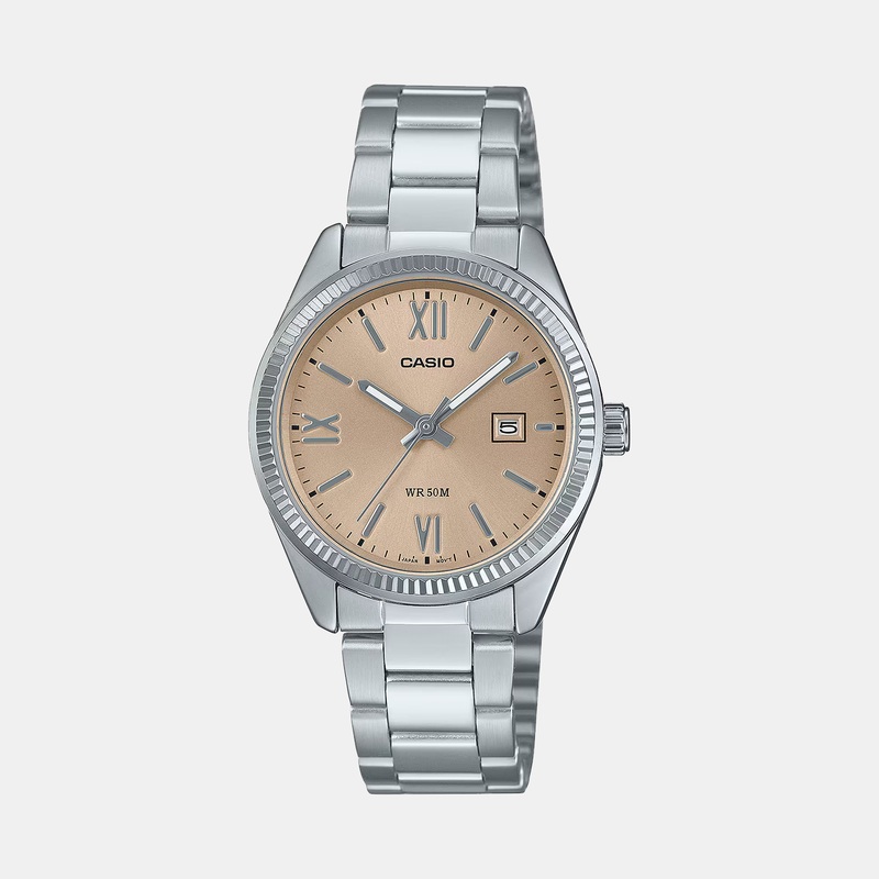 Enticer Women's Analog Beige Dial Stainless Steel Watch 1302DD-4A2VDF - A2361