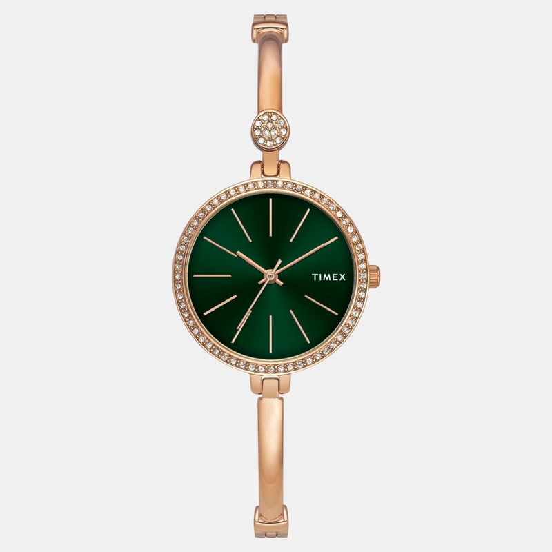 Fria Women's Green Round Dial Analog Watch TWEL18406