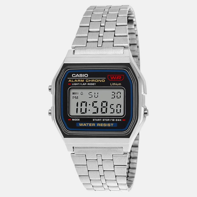 Unisex Vintage Black Dial Stainless Steel A159WA-N1DF - D338