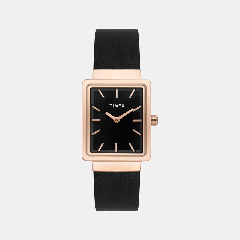 Women Quartz Black Dial Analog Leather Watch TWEL20701