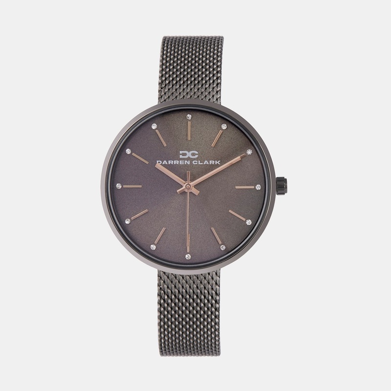 Women Quartz Gun Dial Analog Mesh Watch 2007J-E0816