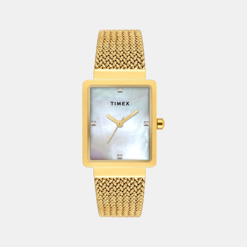 Women Quartz Mother of Pearl Dial Analog Stainless Steel Watch TWEL20703