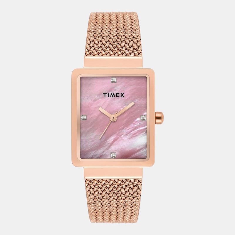 Women Quartz Mother of Pearl Dial Analog Stainless Steel Watch TWEL20704