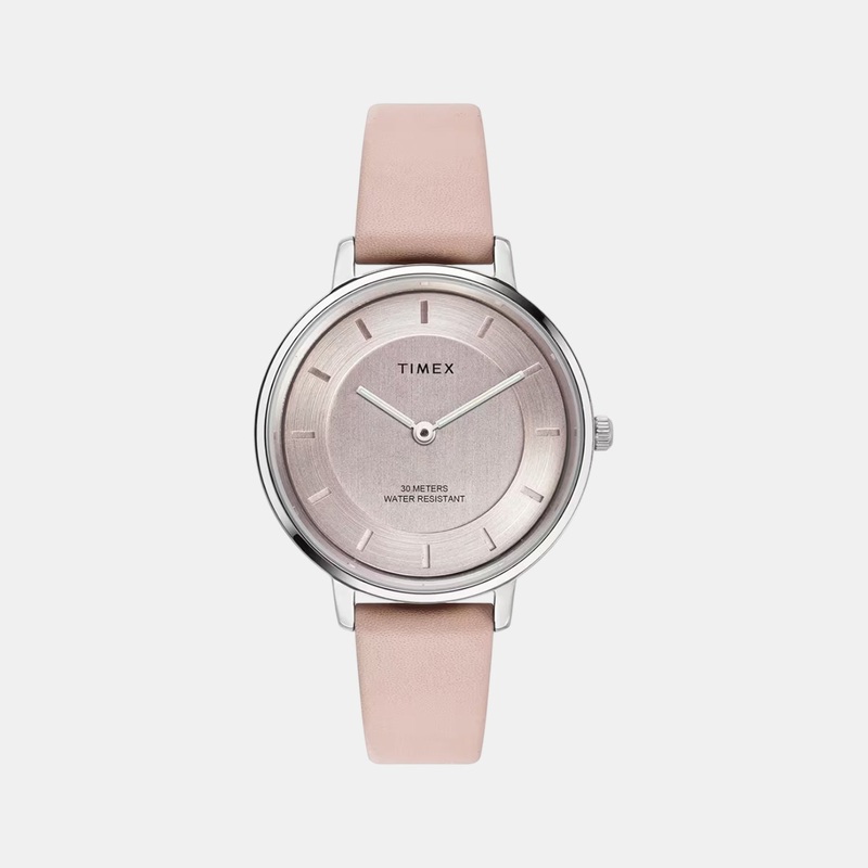 Women Quartz Purple Dial Analog Leather Watch TWEL15821