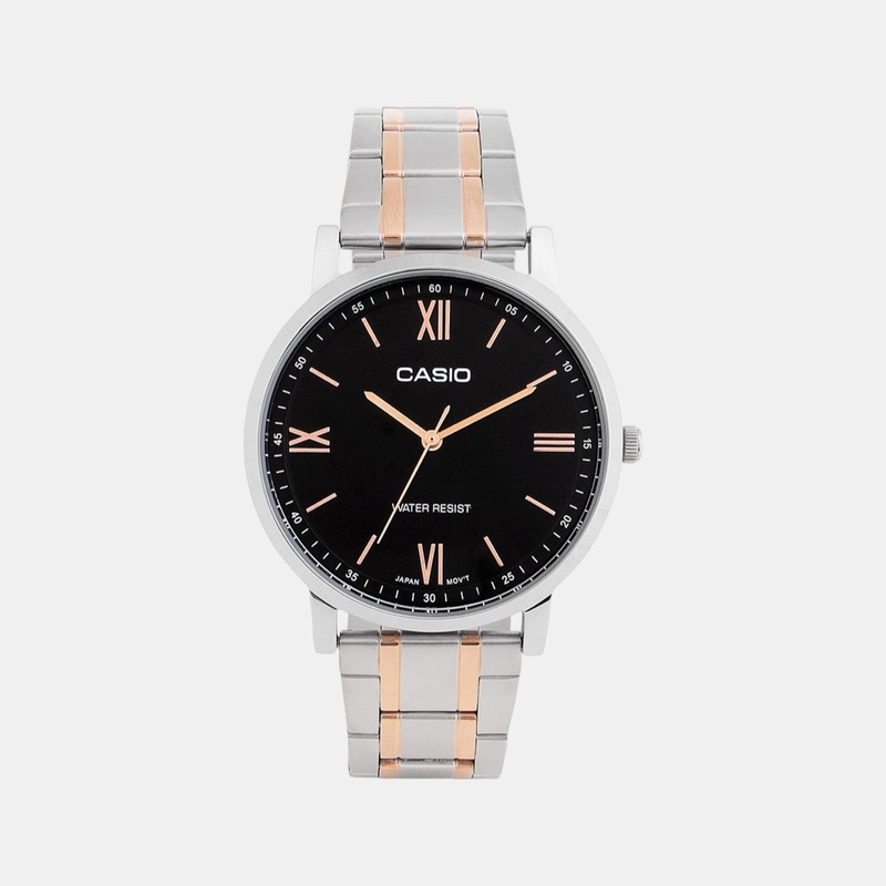 Enticer Women Quartz Black Dial Analog Stainless Steel Watch LTP-SN1SR-1A A2157