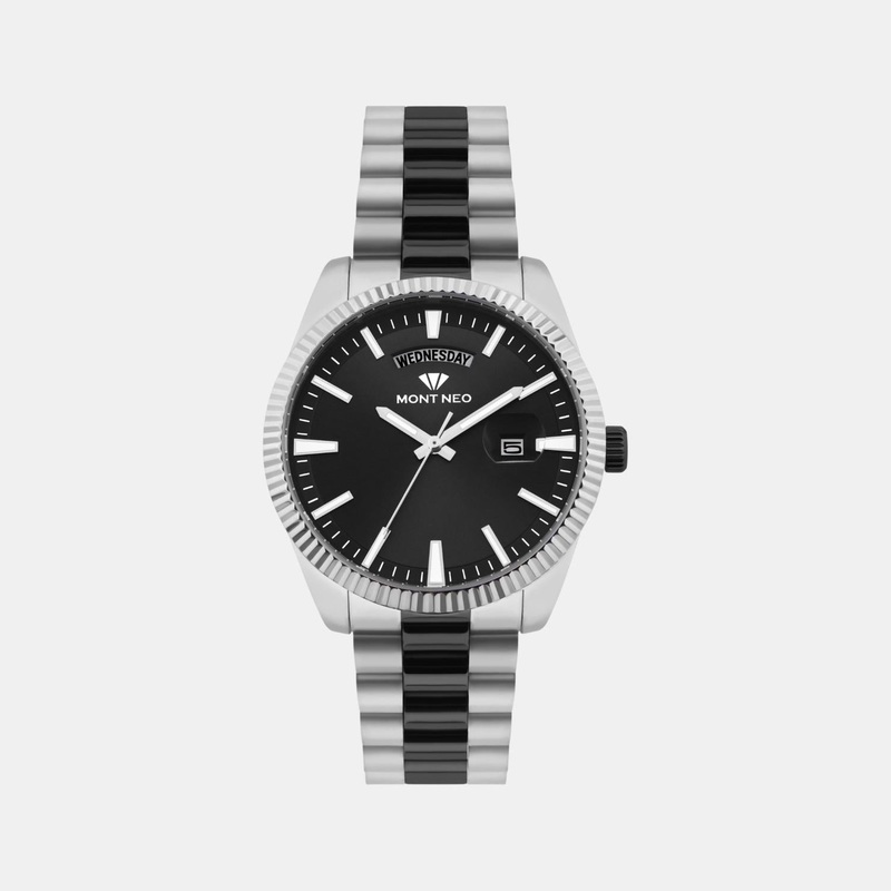 Men Quartz Black Dial Analog Stainless Steel Watch G3505D-M1404