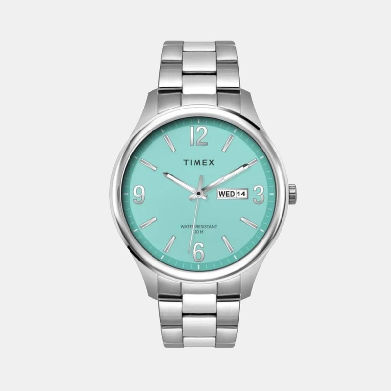 Men Quartz Blue Dial Analog Stainless Steel Watch TWEG18447