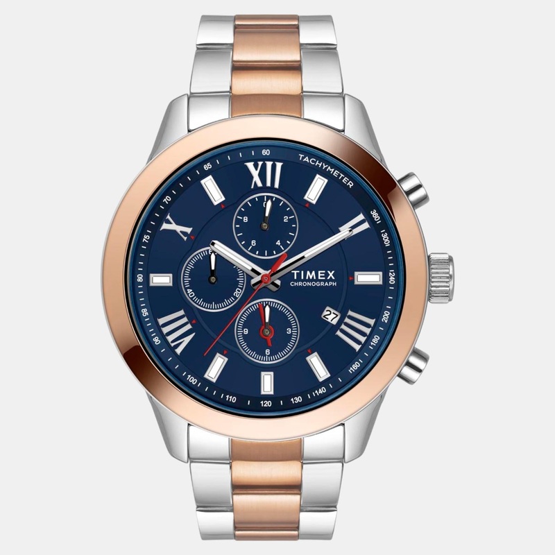Men Quartz Blue Dial Chronograph Stainless Steel Watch TWEG18516
