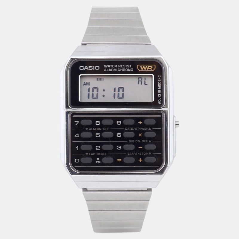 Vintage Unisex Quartz Grey Dial Digital Stainless Steel Watch CA-500WE-1ADF C010