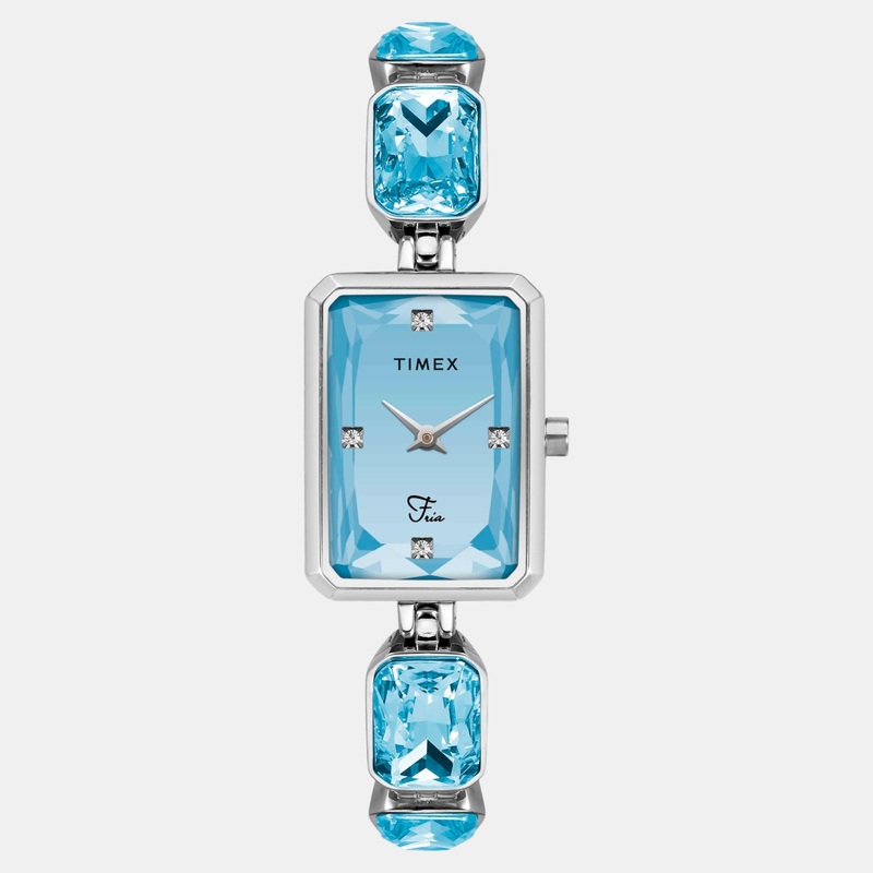 Women Quartz Blue Dial Analog Brass Watch TWEL16904