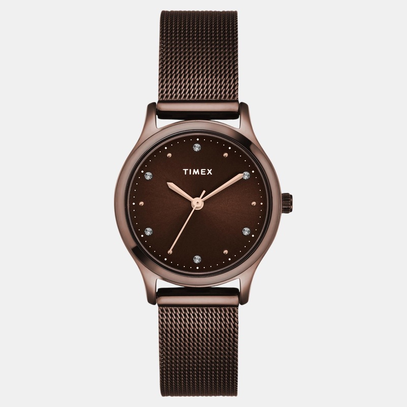 Women Quartz Brown Dial Analog Stainless Steel Watch TW0TL8718