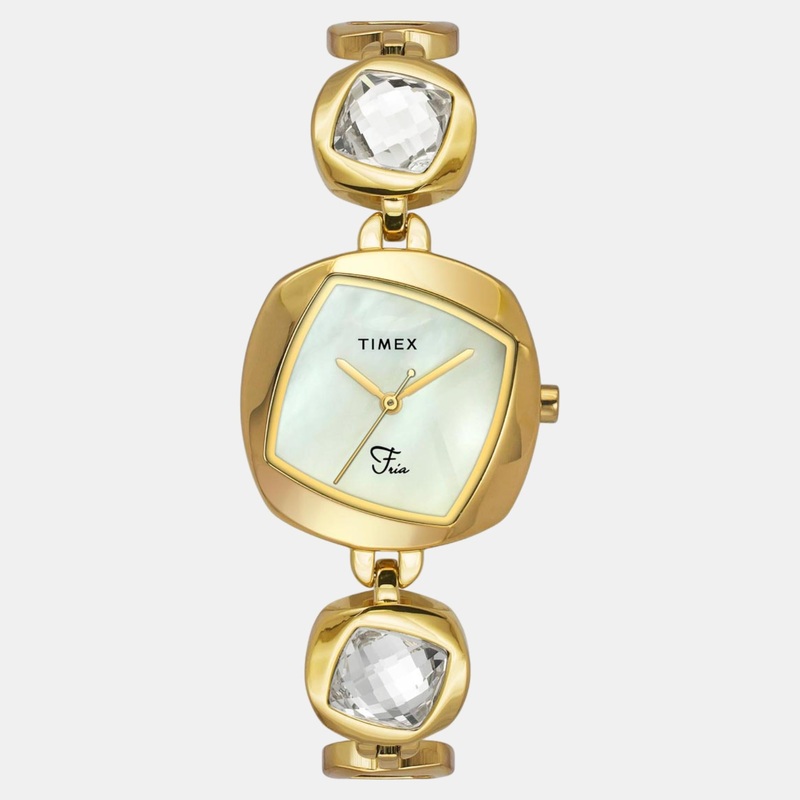Women Quartz Mother of Pearl Dial Analog Brass Watch TWEL15007