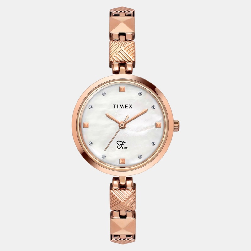 Women Quartz Mother of Pearl Dial Analog Brass Watch TWEL18309