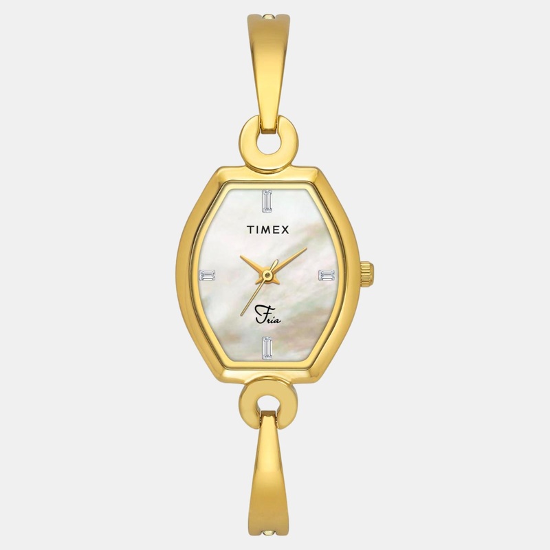 Women Quartz Mother of Pearl Dial Analog Brass Watch TWEL19701