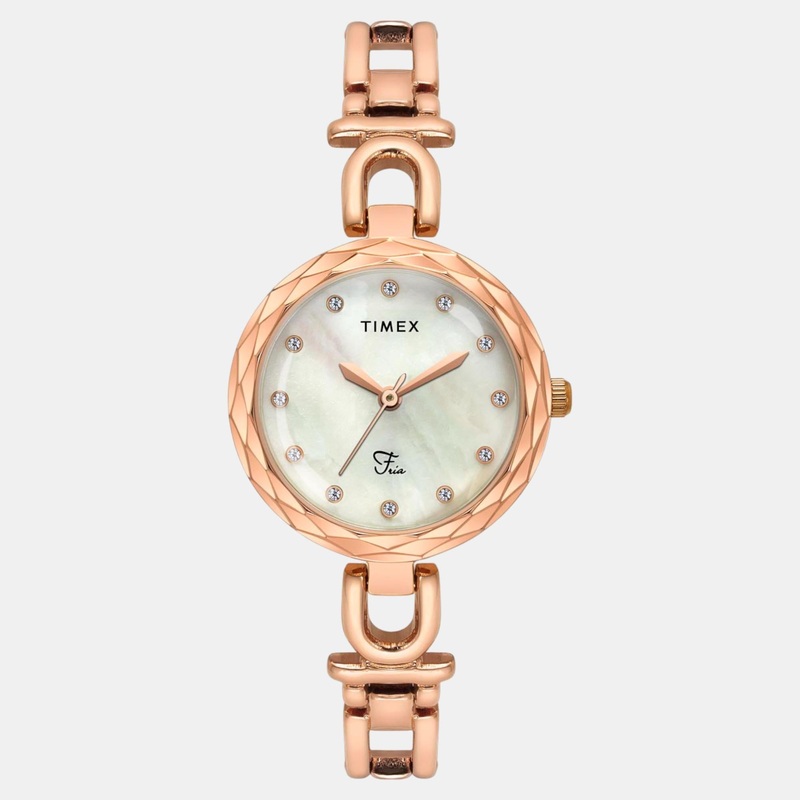 Women Quartz Mother of Pearl Dial Analog Brass Watch TWEL19902