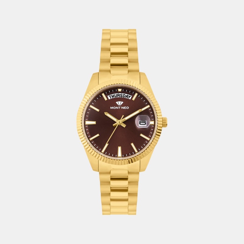 Women Quartz Red Dial Analog Stainless Steel Watch L3505D-M2212