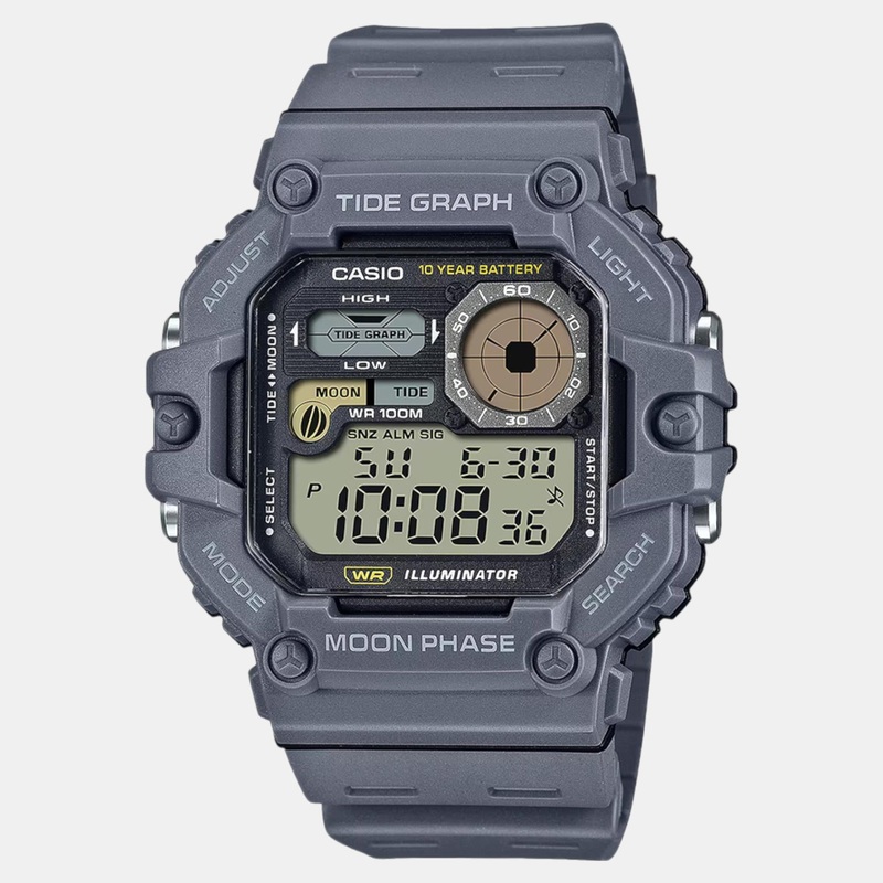 Youth Men Quartz Black Dial Digital Resin Watch WS-1700H-8AVDF A2249