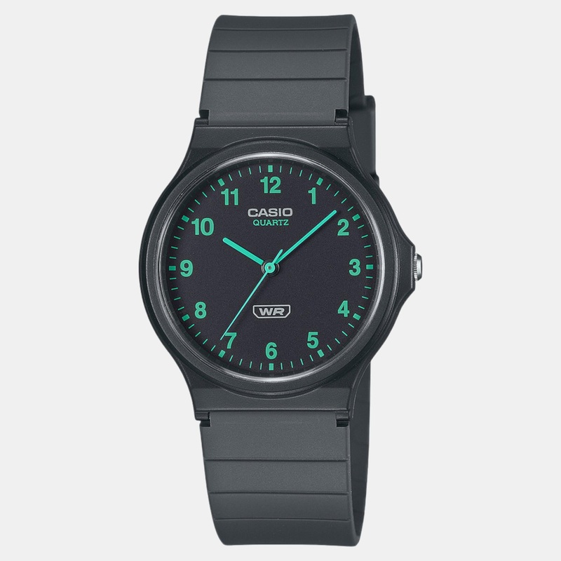 Youth Unisex Quartz Black Dial Analog Resin Watch MQ-24B-8BDF AD275