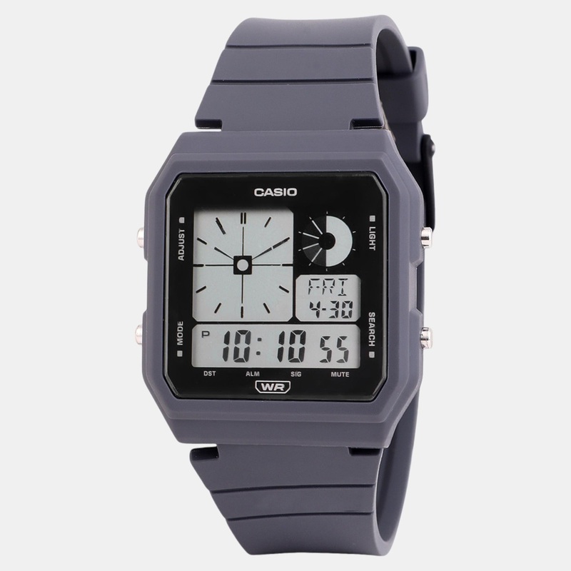 Youth Unisex Quartz Dark Grey Dial Digital Resin Watch LF-20W-8A2DF D314