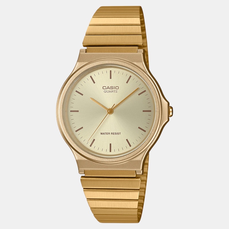 Youth Unisex Quartz Gold Dial Analog Stainless Steel Watch MQ-24G-9EDF A2297