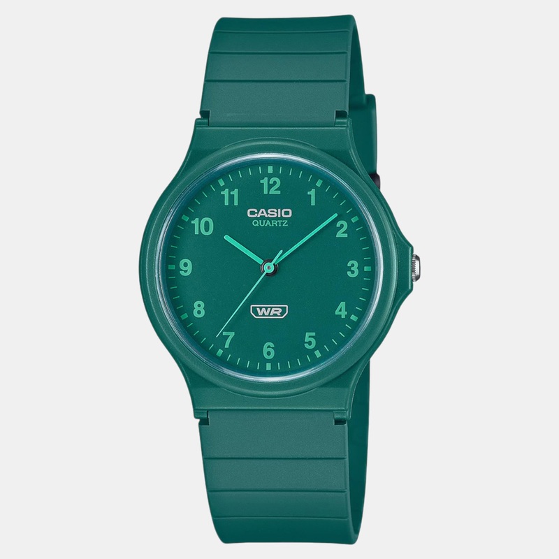 Youth Unisex Quartz Green Dial Analog Resin Watch MQ-24B-3BDF AD273
