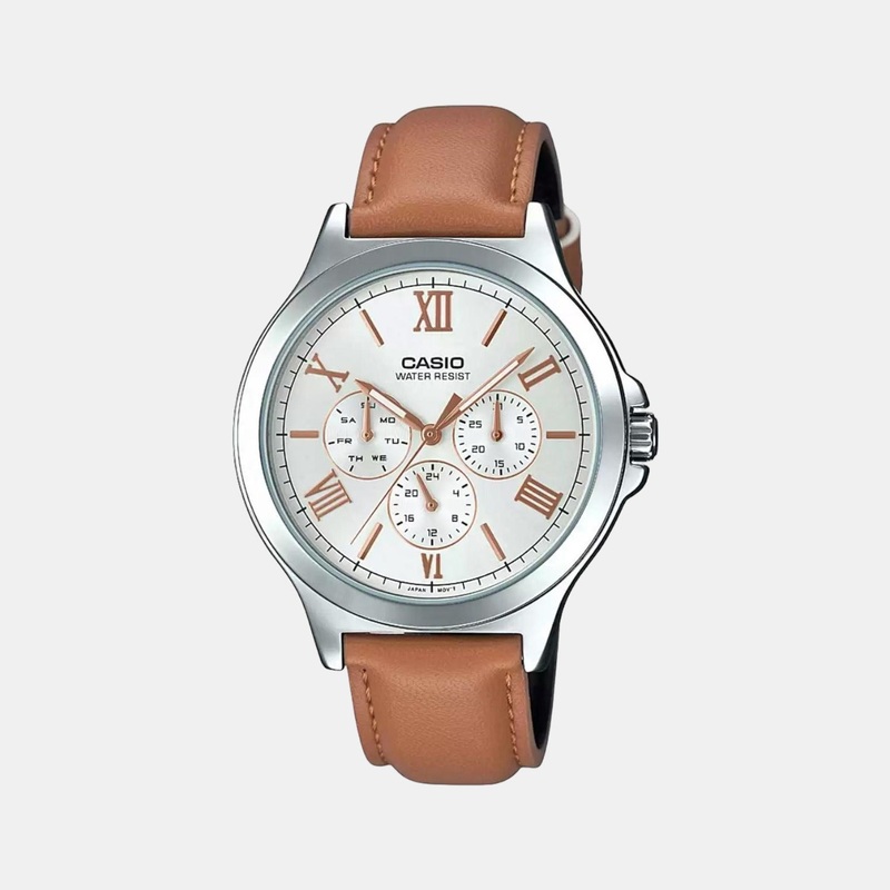 Enticer Men's Chronograph Leather Watch A1690 - MTP-V300L-7A2UDF