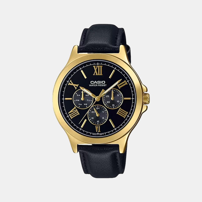 Enticer Men's Chronograph Leather Watch A1972 - MTP-V300GL-1AUDF